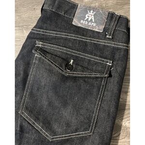 Red Ape Dark Wash Straight Leg High Rise Blue Jeans Men's Size 38XL (38x32)